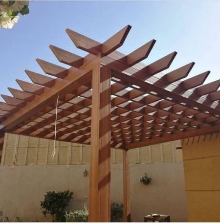 تركيب مظلات خشبية لجلسات الحدائق المنزلية بالطائف - ومكة المكرمة - وجدة 0505906101